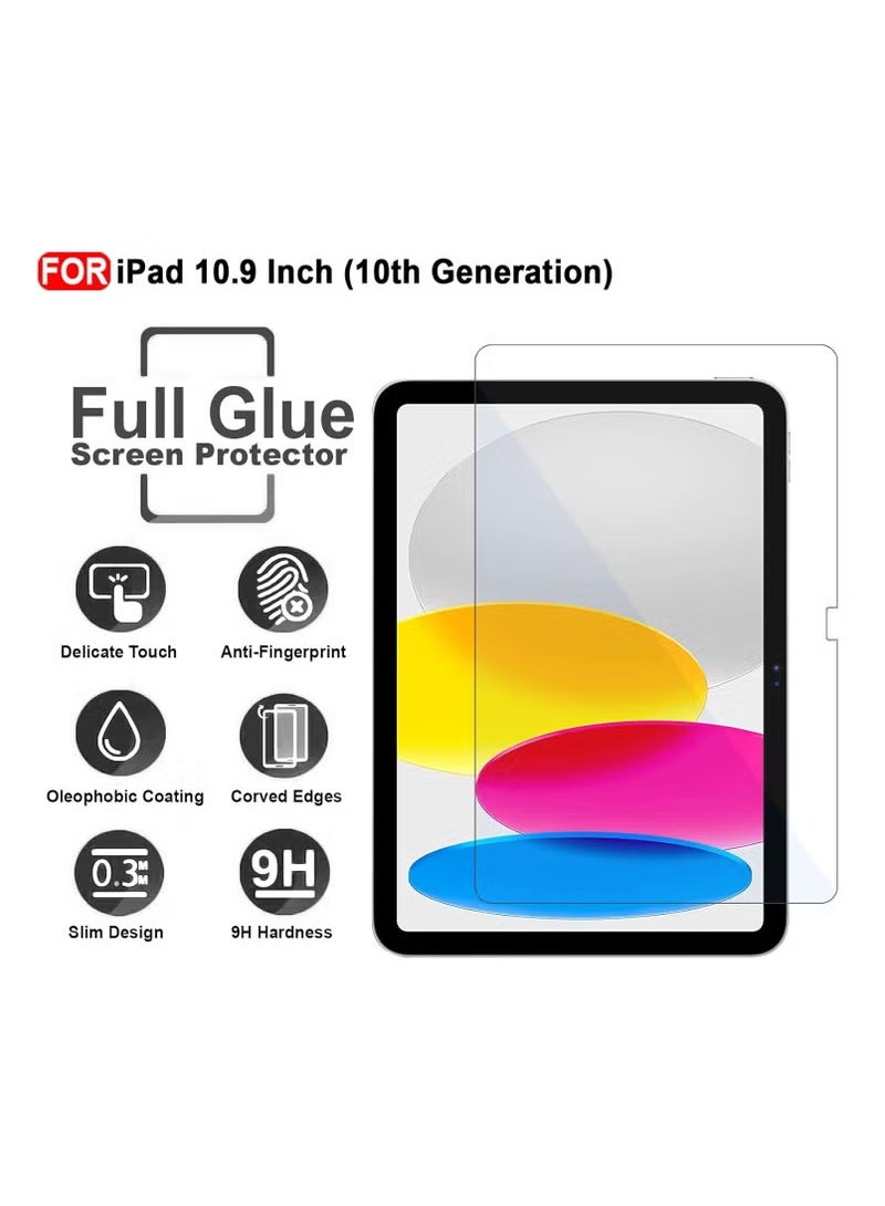 شاشة حمايةلجهاز ايباد 10.9" الجيل العاشر 2022 9H  من الزجاج المقوى، [شفاف عالٍ الدقة HD] [سهل التركيب] [مقاوم للخدش] [درجة صلابة 9] - Image 2